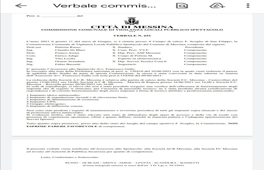 Franco Scoglio , il consigliere Sorbello chiede la messa in sicurezza