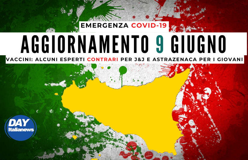 Covid 9 giugno, Sicilia seconda in Italia per nuovi casi. Vaccini, alcuni esperti contrari ad AstraZeneca e J&J per i giovani