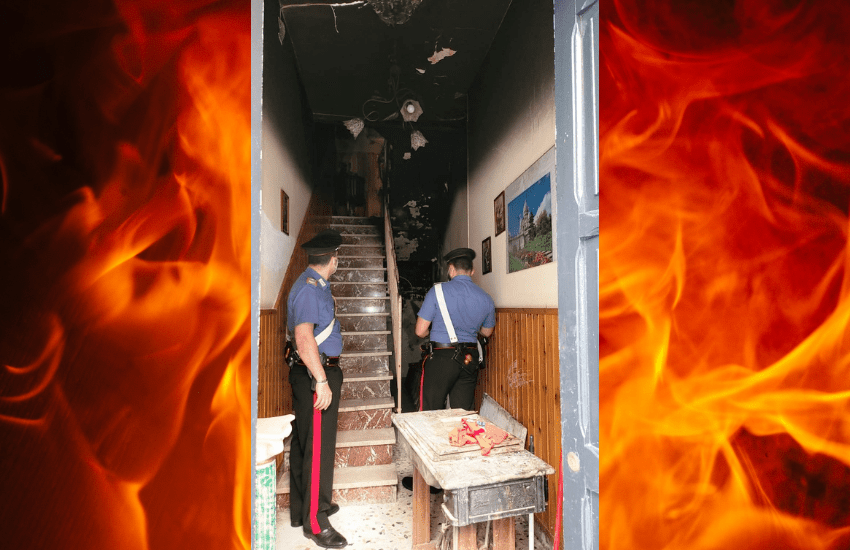 Palagonia, palazzina in fiamme, intervengono i carabinieri, tutti salvi