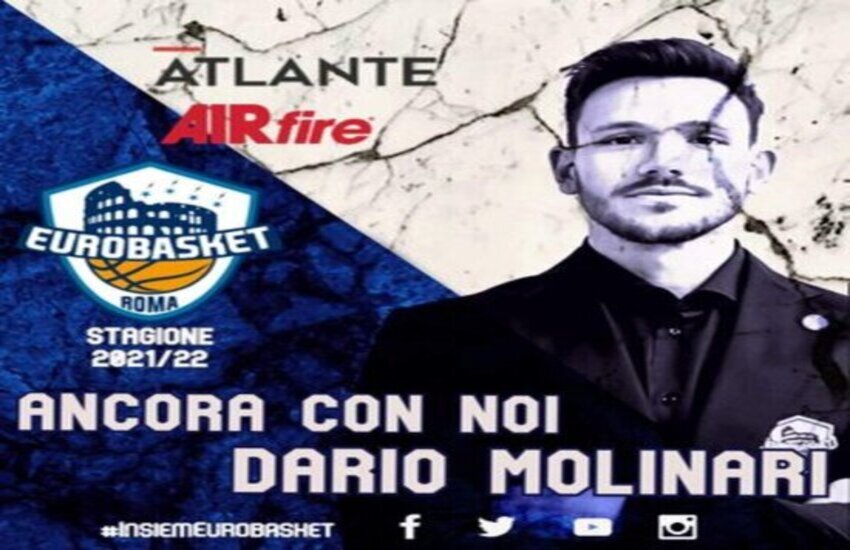 Il preparatore fisico dell’Atlante Eurobasket Roma stagione 2021/2022 sarà ancora Dario Molinari