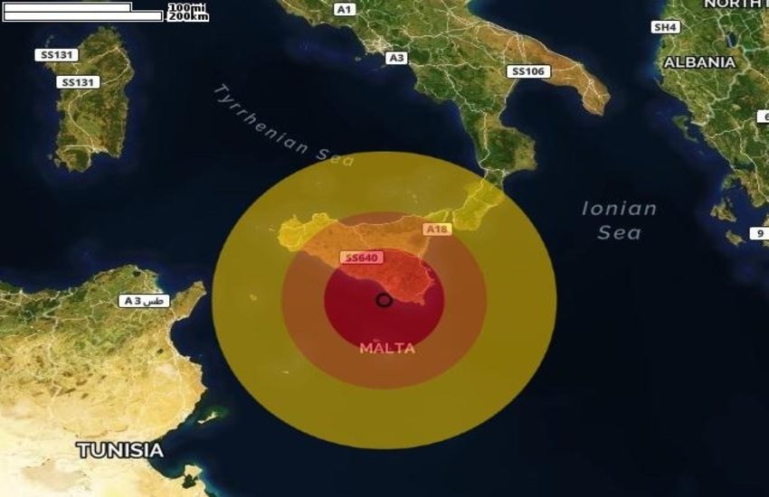 Sisma di magnitudo 3.6 a Marina di Ragusa