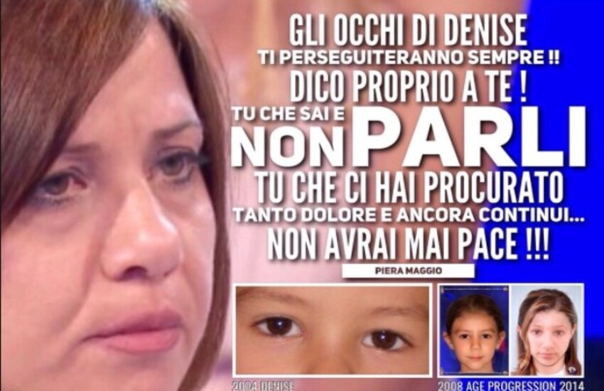 Denise Pipitone – Lo sfogo su Facebook di Piera Maggio: “Gli occhi di Denise ti perseguiteranno per sempre”