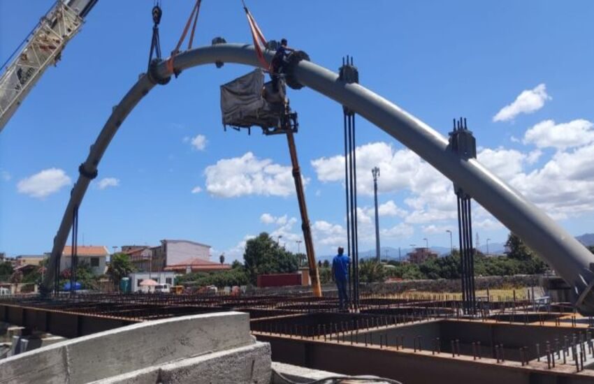 Barcellona Pozzo di Gotto, procedono i lavori per la realizzazione del nuovo ponte di Calderà