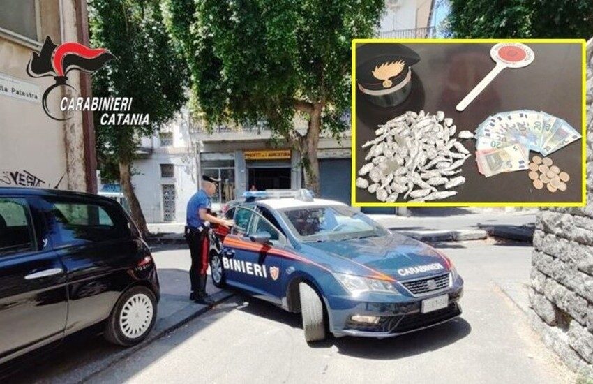 Paternò,  fuggono alla vista dei Carabinieri, arrestati due spacciatori con 84 dosi