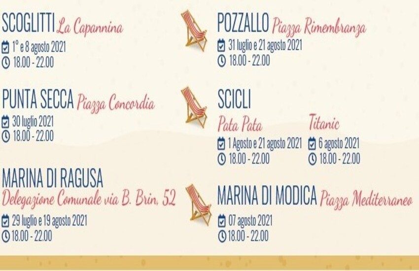 Vaccini on the beach: Asp di Ragusa promuove la vaccinazione su tutto il litorale. “Sicura e protetta la vacanza è perfetta”