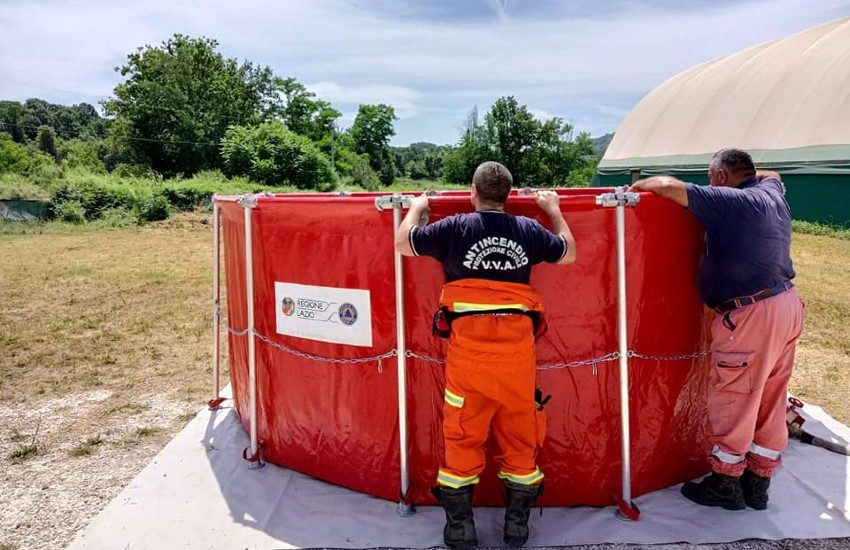 Sezze, la regione si prepara alla stagione degli incendio; in via Melogrosso nuova vasca da 20mila litri per il