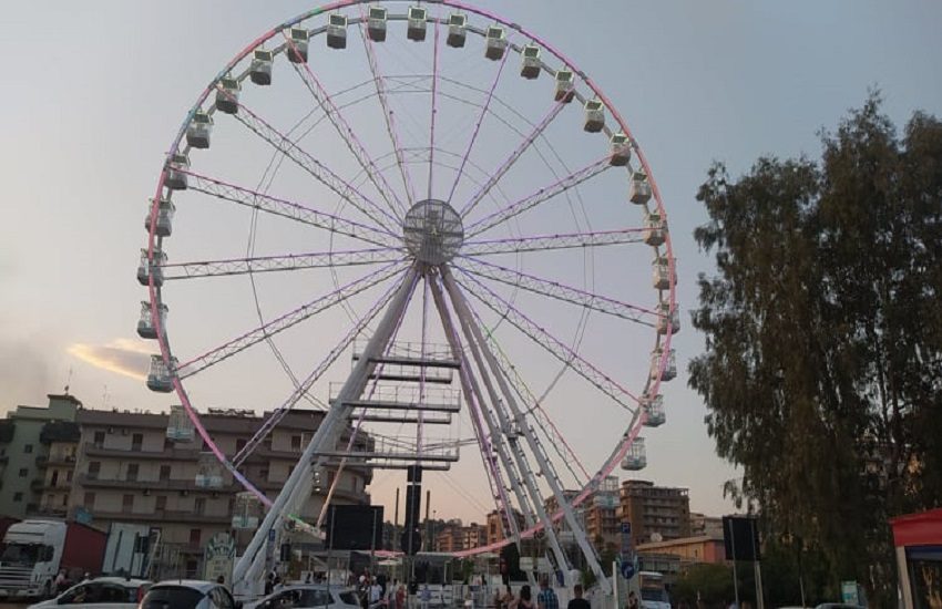 Inaugurata ruota panoramica piazzale Sanzio, Cantarella: “Abbiamo colto questa opportunità” – VIDEO