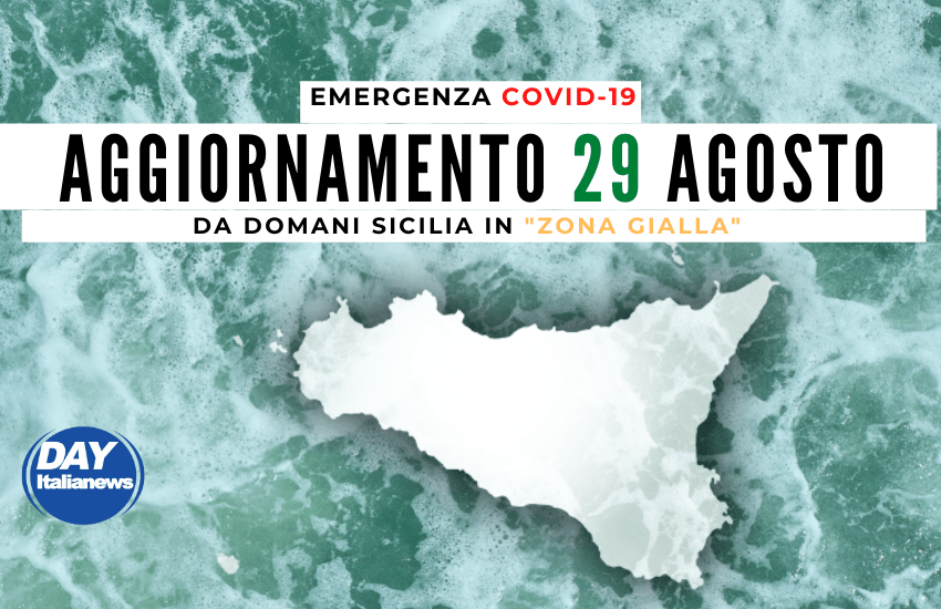 Covid 29 agosto, continuano a crescere i casi giornalieri in Sicilia, da domani “Zona Gialla”