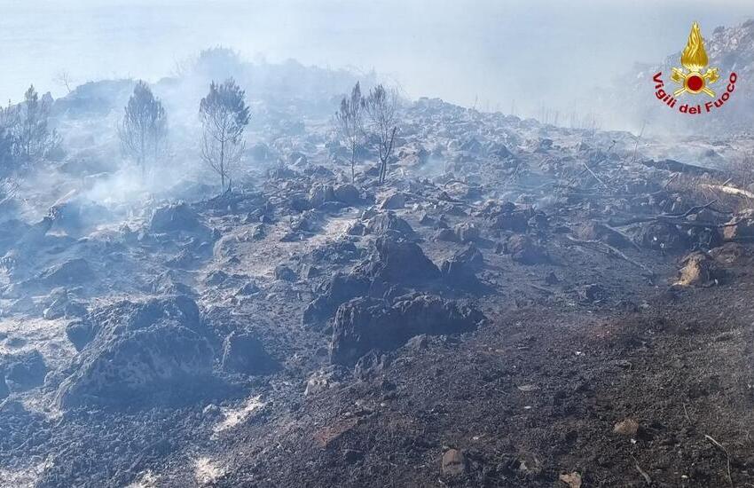 Inferno di fuoco a Porto Badisco, divorati 45 ettari di macchia. Evacuate case e villaggi