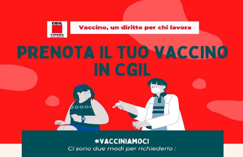 Catania, Cgil inaugura hub vaccinale per lavoratori in via Crociferi