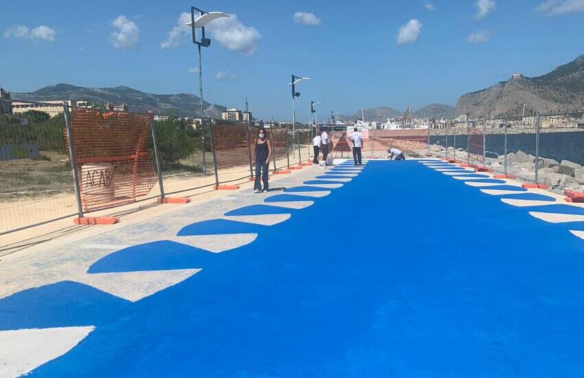 Foro Italico, iniziati i lavori di coloritura della pavimentazione