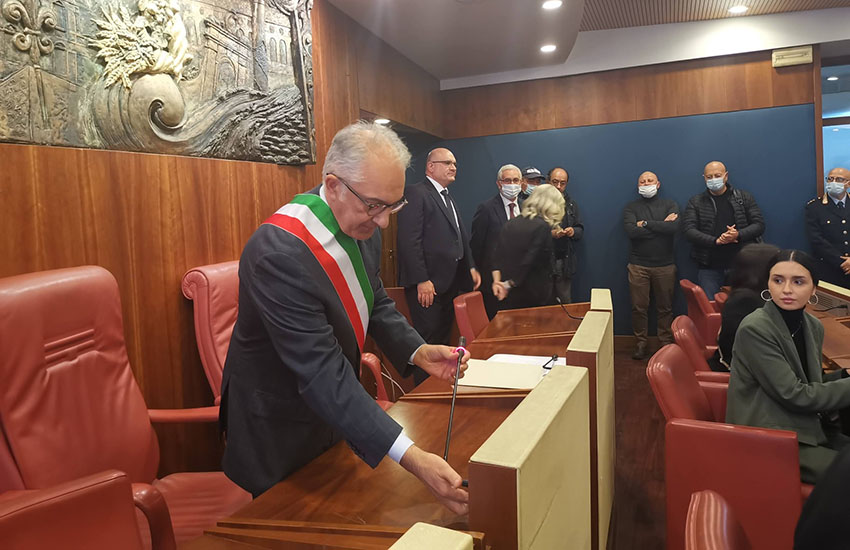 Il sindaco di Caserta: la proclamazione a Palazzo Castropignano