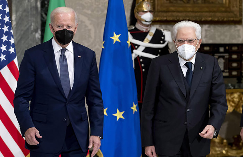G20, il presidente Biden incontra Draghi dopo Mattarella. Colloquio anche con Papa Francesco