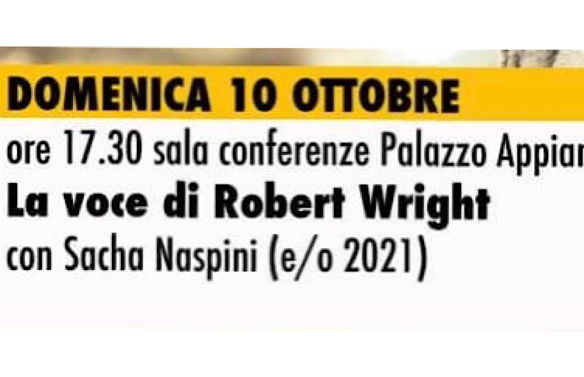 Sacha Naspini presenterà il libro “La voce di Robert Wright” (e/o 2021)