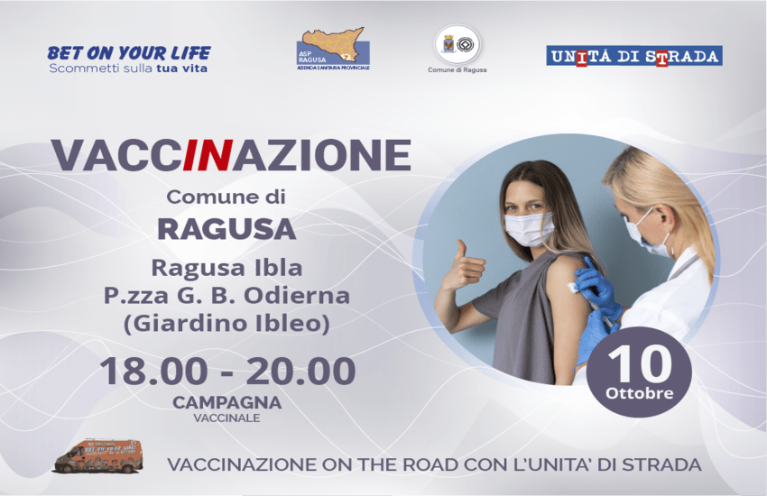Domenica a Ragusa Ibla campagna vaccinale on the road con l’Unità di Strada dell’ASP