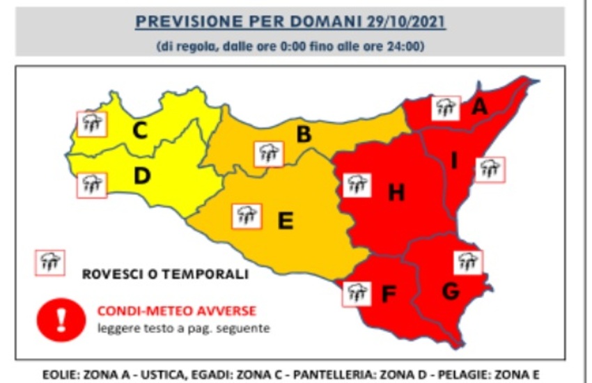 Allerta meteo: scuole di ogni ordine e grado chiuse in provincia di Ragusa