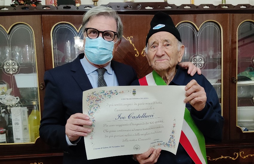 Cisterna festeggia i primi 100 anni di nonno Ivo
