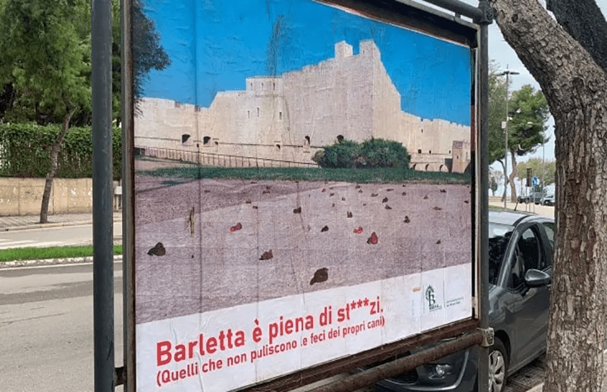 “Barletta è piena di st***zi”: l’azienda di rifiuti attacca i proprietari di cani