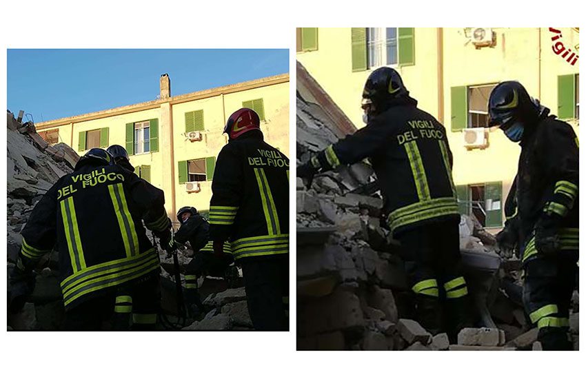 Crollo nel casertano: trovata viva una donna sotto le macerie
