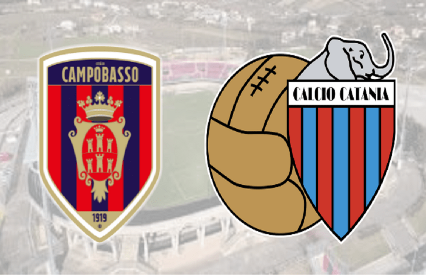 A Campobasso un Catania ridotto in dieci deve accontentarsi del pari: al Nuovo Romagnoli finisce 4-4