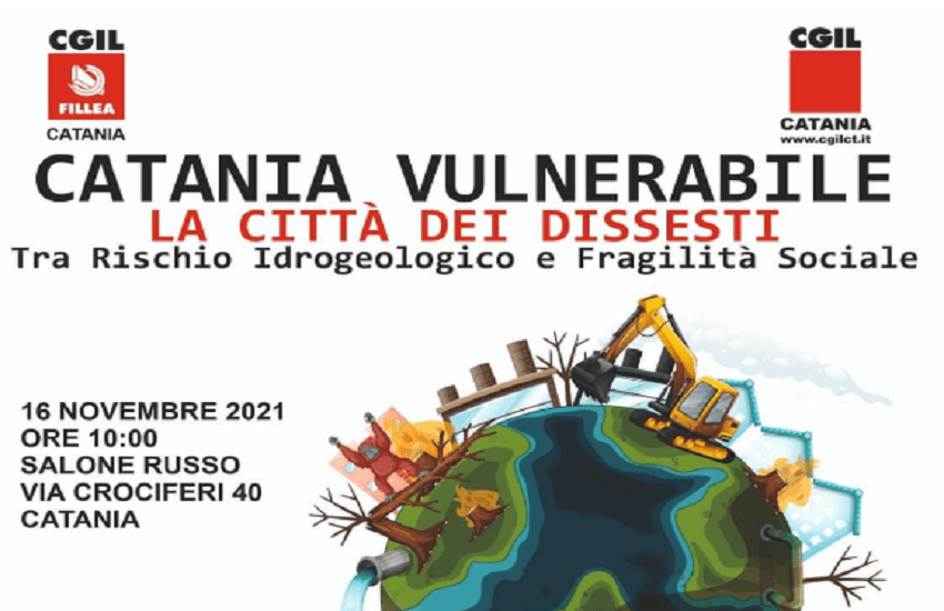 Domani martedì 16 novembre al Salone Russo di via Crociferi “Catania vulnerabile-La città dei dissesti”