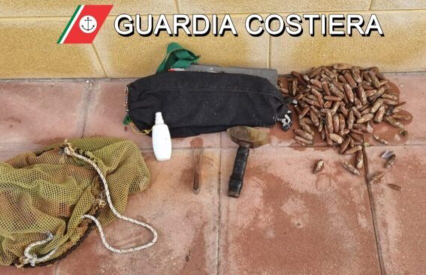 Sorpreso con i datteri nella rete, denunciato pescatore di frodo salentino