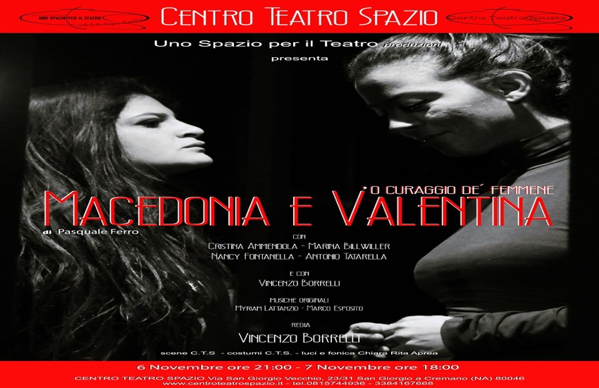 Si rialza il sipario al Teatro Spazio di San Giorgio: in programma nel weekend lo spettacolo “Macedonia e Valentina”