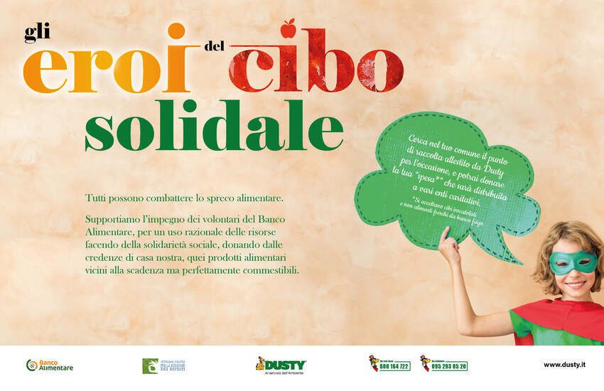 Dusty promuove raccolta di cibi per il Banco Alimentare: 5 Comuni coinvolti, ecco date e punti di raccolta