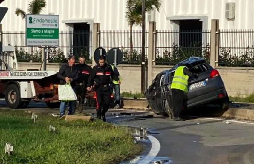 Grave incidente nel Sud Salento. Esce fuori strada e va a sbattere contro un muro