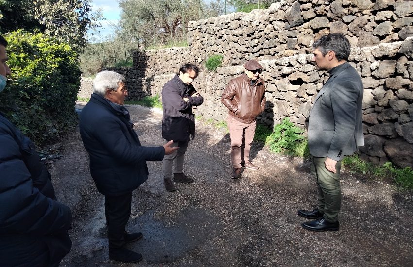 Interventi previsti sulla strada Sorba: sopralluogo dei sindaci di Misterbianco e Camporotondo Etneo