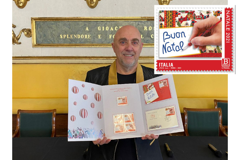 Presentato a Padova il francobollo di Natale 2021, l’autore è il veneziano Valerio Pradal