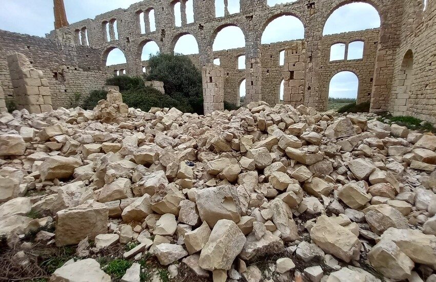 Scicli: crolla parte della Fornace Penna di Sampieri. Urgente la messa in sicurezza del bene archeologico