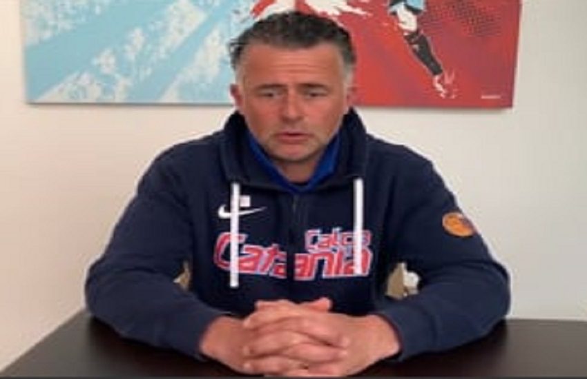 Catania-Catanzaro, Baldini sul possibile impiego di Lorenzini da titolare: “Sta bene, ma ha fatto un solo allenamento”