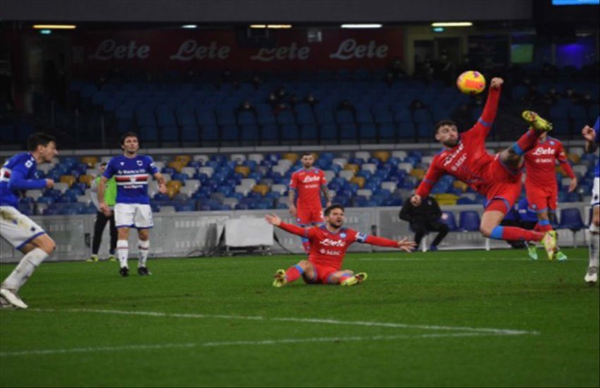 Napoli-Sampdoria 1-0: sfatato il “tabù Maradona”, decide una perla di Petagna