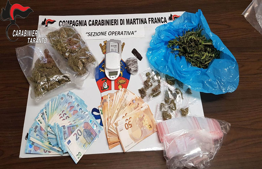 Taranto, arrestato minorenne: con sé 300 grammi di sostanze