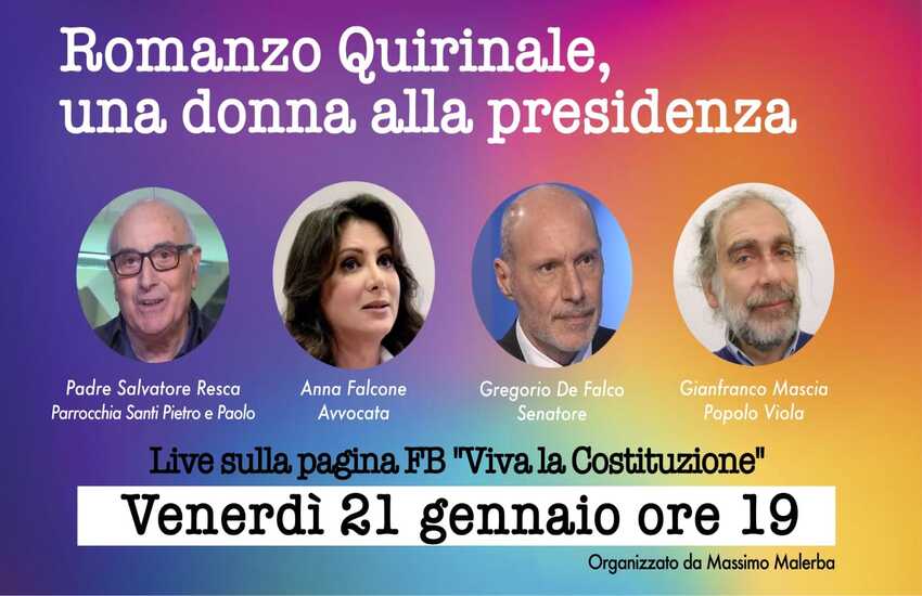 Una donna al Quirinale è possibile – Stasera live su Facebook
