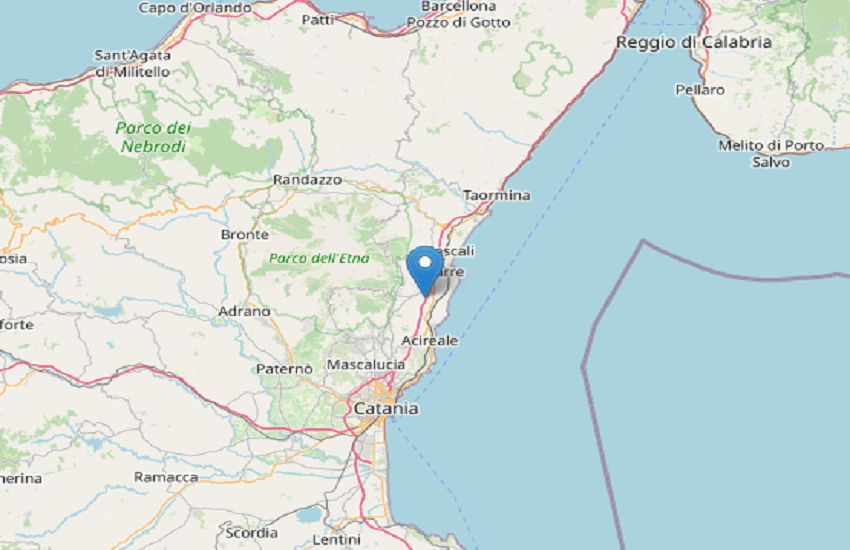 Scossa in mattinata a Santa Venerina e avvertita anche a Tremestieri Etneo