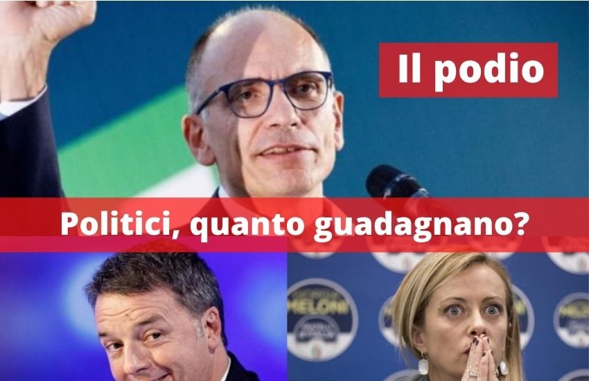 Letta, Renzi e Meloni: ecco il podio dei leader politici più ricchi