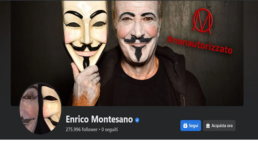 Sparita da Facebook la pagina di Enrico Montesano: è visibile solo dall’estero
