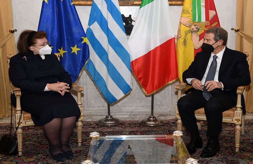 Incontro fra il presidente Musumeci e la ministra alla Cultura della Grecia Mendoni: stretto accordo fra realtà museali