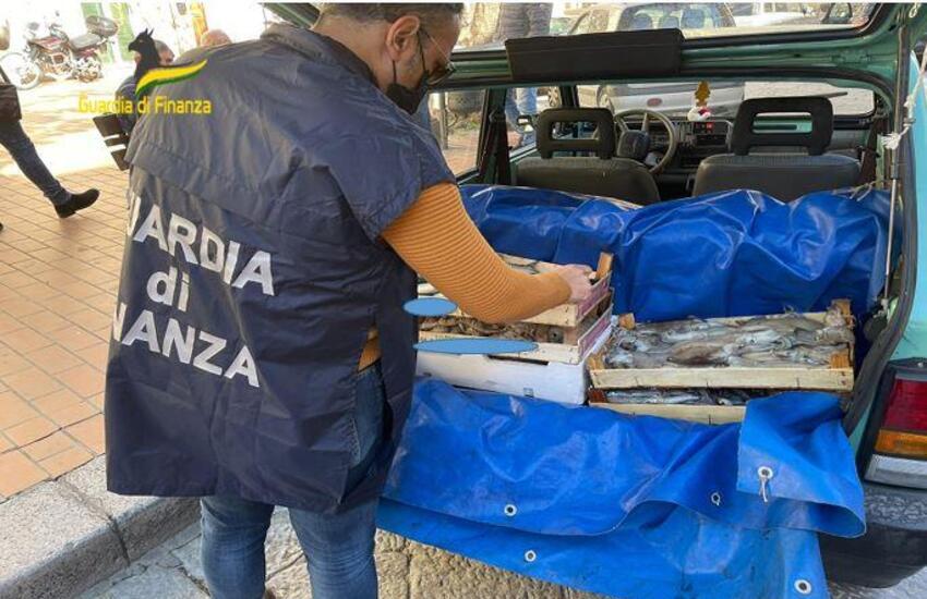 Sanzionato un venditore ambulante abusivo. Sequestrati 23kg di prodotti ittici