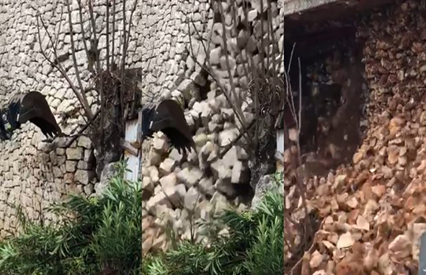 Santa Cesarea, l’incredibile video del crollo del ponte: immagini shock
