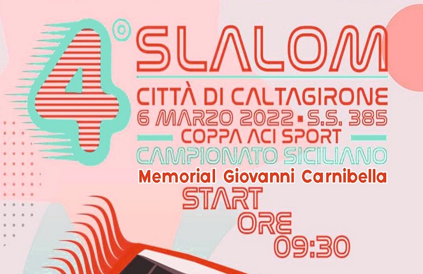 IV Slalom Città di Caltagirone domenica 6 marzo sulla SS 385: partenza alle 9,30