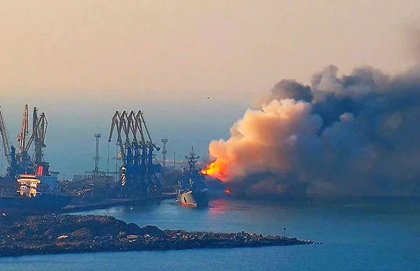 Il video della nave militare russa distrutta dall’esercito ucraino