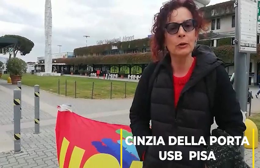 “Dall’aeroporto di Pisa armi all’Ucraina mascherate da aiuti umanitari”: la denuncia dell’Usb (VIDEO)