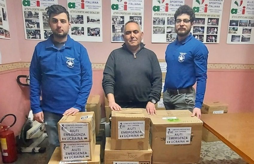 Il grande cuore degli sportivi siciliani: beni di prima necessità per l’Ucraina