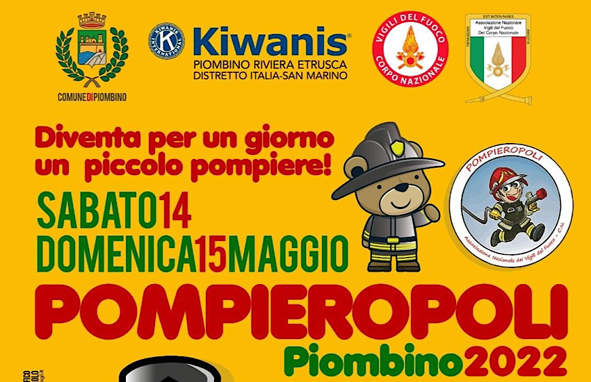 “Pompieropoli”, la manifestazione dedicata ai bambini arriva a Piombino!
