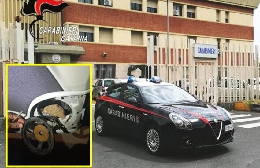 Bronte, avevano nascosto 50 gr. di cocaina nelle casse dell’auto. Due arresti