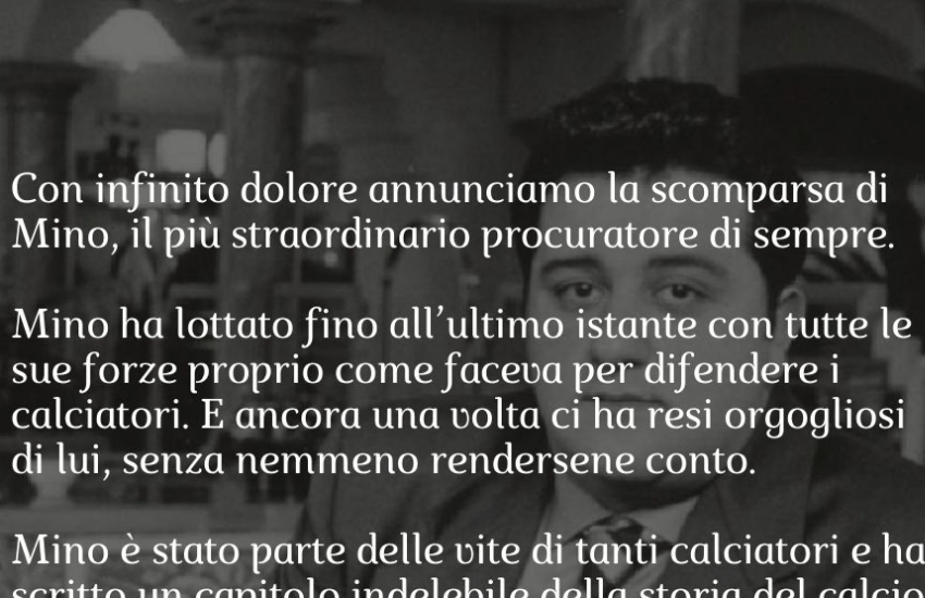 Addio a Mino Raiola: il commovente post della famiglia