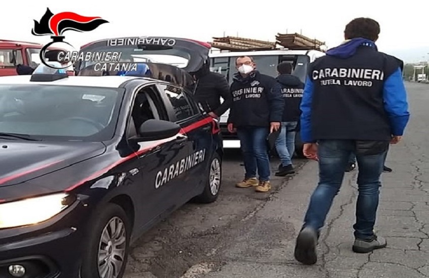 Attività Carabinieri nella provincia di Catania controllo cantieri edili: quasi 30mila euro in multe